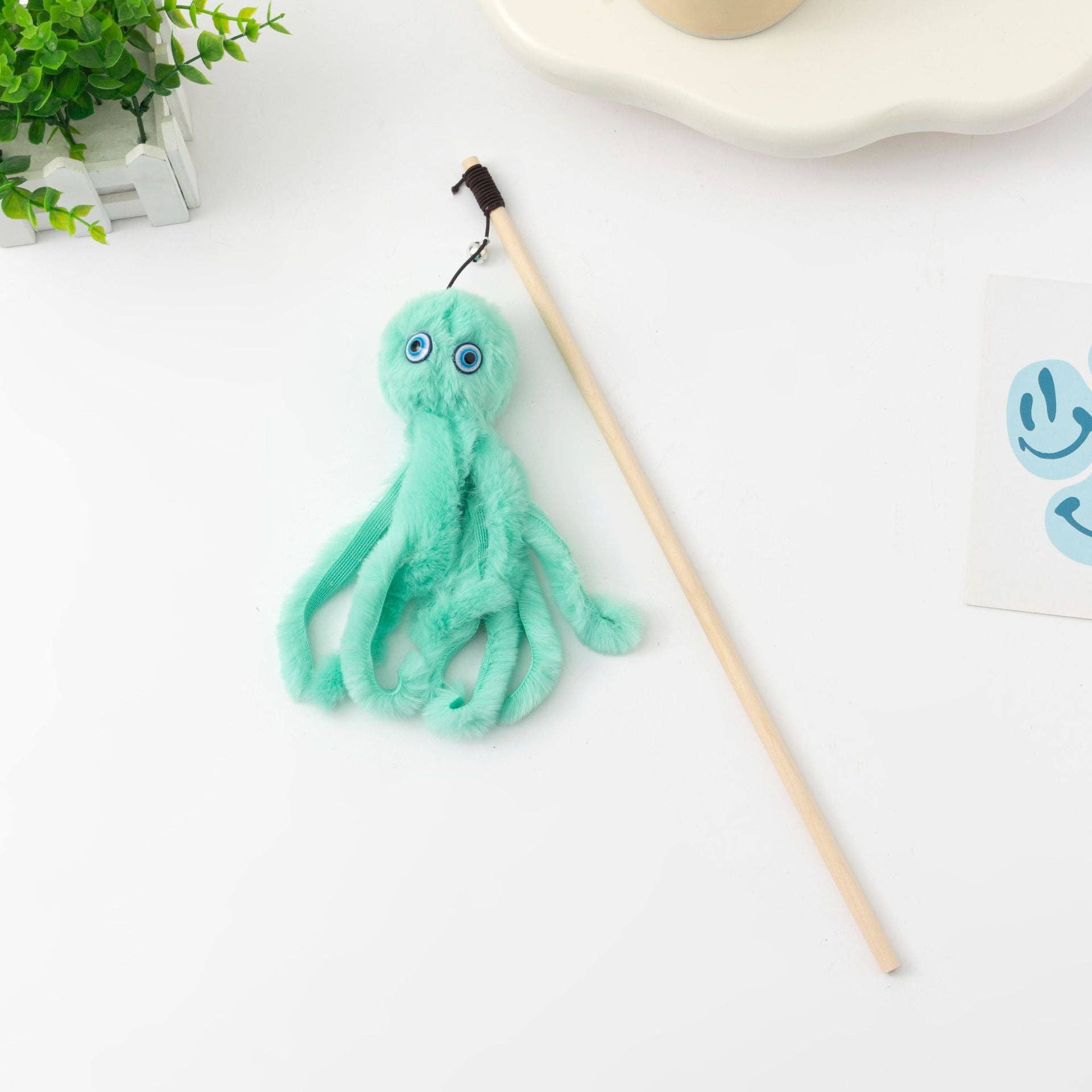 Katzenspielzeug Octopus mit Spielangel