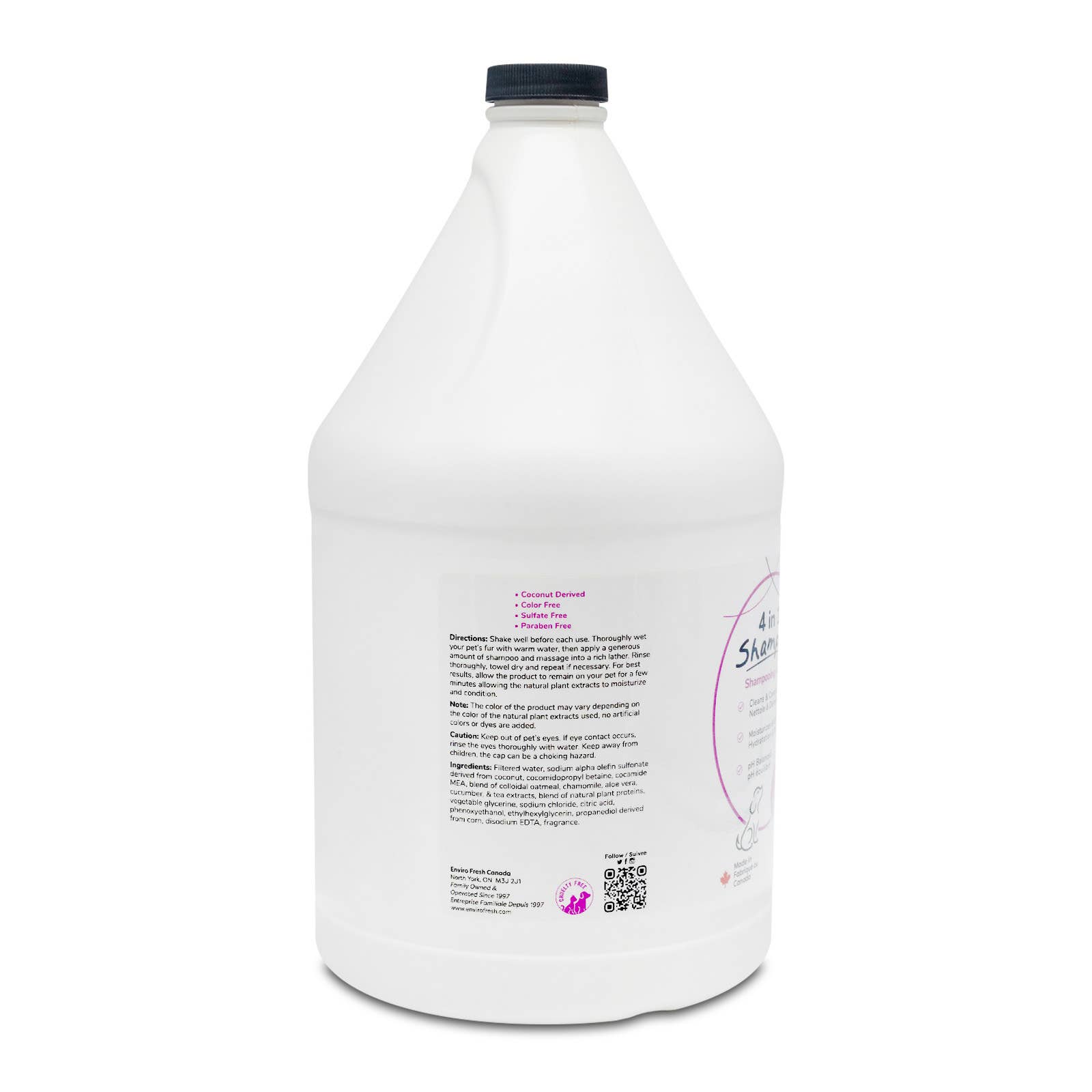 Hundeshampoo 4 in 1, Duft von Wildbeeren und Aloe, 3,7L